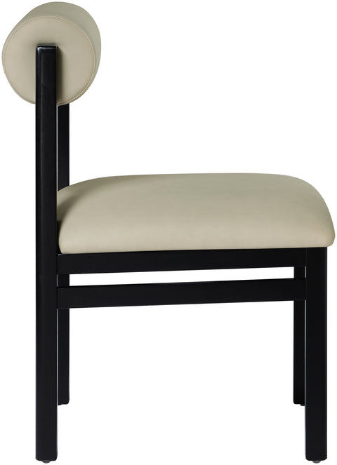 Marlow Taupe Vegan Leather Upholstered Dining Chair, 2-Piece