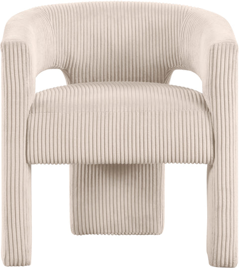Noelle Beige Corduroy Upholstered Accent / Dining Chair, 1 Piece
