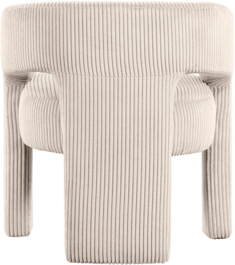Noelle Beige Corduroy Upholstered Accent / Dining Chair, 1 Piece