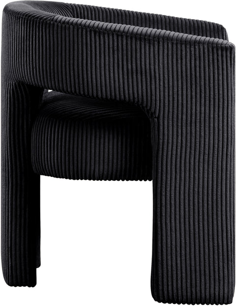 Noelle Black Corduroy Upholstered Accent / Dining Chair, 1 Piece