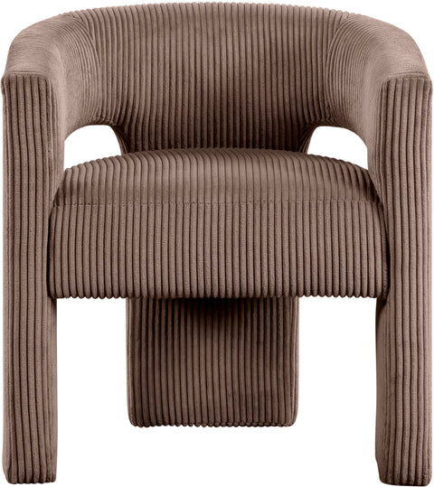 Noelle Brown Corduroy Upholstered Accent / Dining Chair, 1 Piece