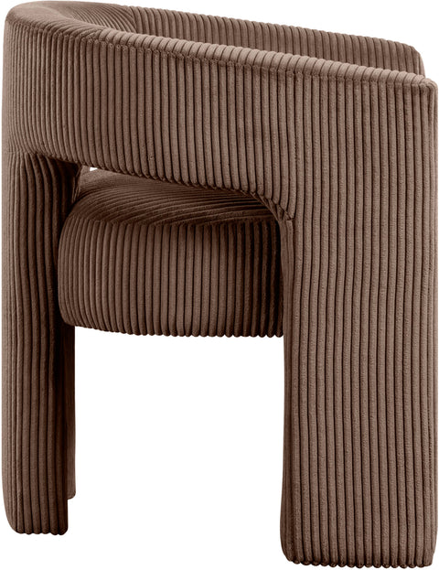 Noelle Brown Corduroy Upholstered Accent / Dining Chair, 1 Piece