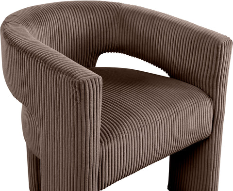 Noelle Brown Corduroy Upholstered Accent / Dining Chair, 1 Piece
