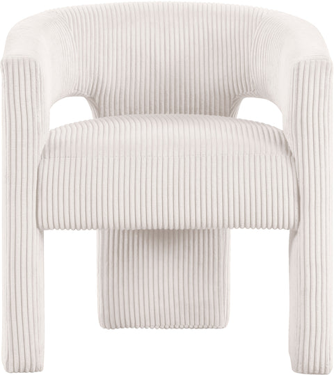 Noelle Cream Corduroy Upholstered Accent / Dining Chair, 1 Piece