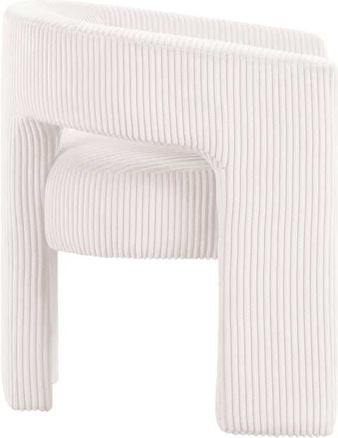 Noelle Cream Corduroy Upholstered Accent / Dining Chair, 1 Piece