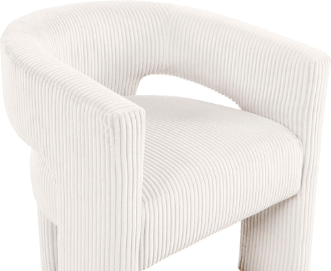 Noelle Cream Corduroy Upholstered Accent / Dining Chair, 1 Piece