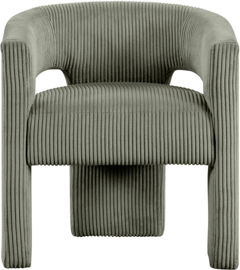 Noelle Green Corduroy Upholstered Accent / Dining Chair, 1 Piece