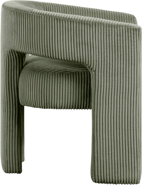 Noelle Green Corduroy Upholstered Accent / Dining Chair, 1 Piece