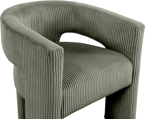 Noelle Green Corduroy Upholstered Accent / Dining Chair, 1 Piece