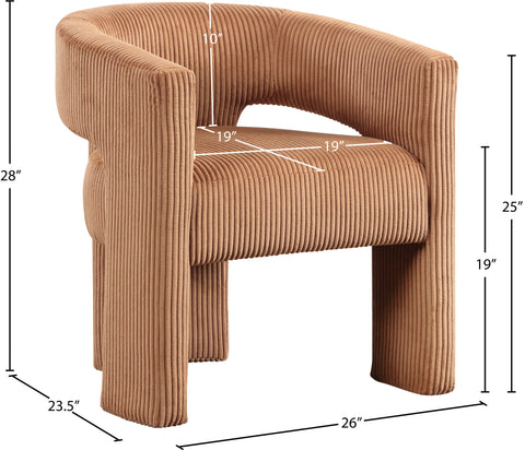 Noelle Saddle Corduroy Upholstered Accent / Dining Chair, 1 Piece