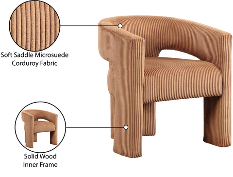 Noelle Saddle Corduroy Upholstered Accent / Dining Chair, 1 Piece