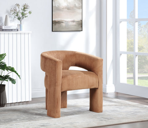 Noelle Saddle Corduroy Upholstered Accent / Dining Chair, 1 Piece