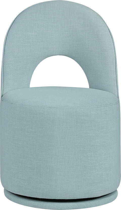 Orla Blue Light Linen Textured Performance Fabric Upholstered Dining Chair Light Blue , 2-Piece