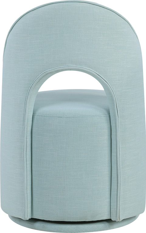 Orla Blue Light Linen Textured Performance Fabric Upholstered Dining Chair Light Blue , 2-Piece