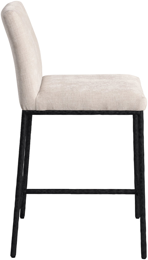 Florence Beige Chenille Fabric Upholstered Counter Stool , 2-Piece (Style 1)