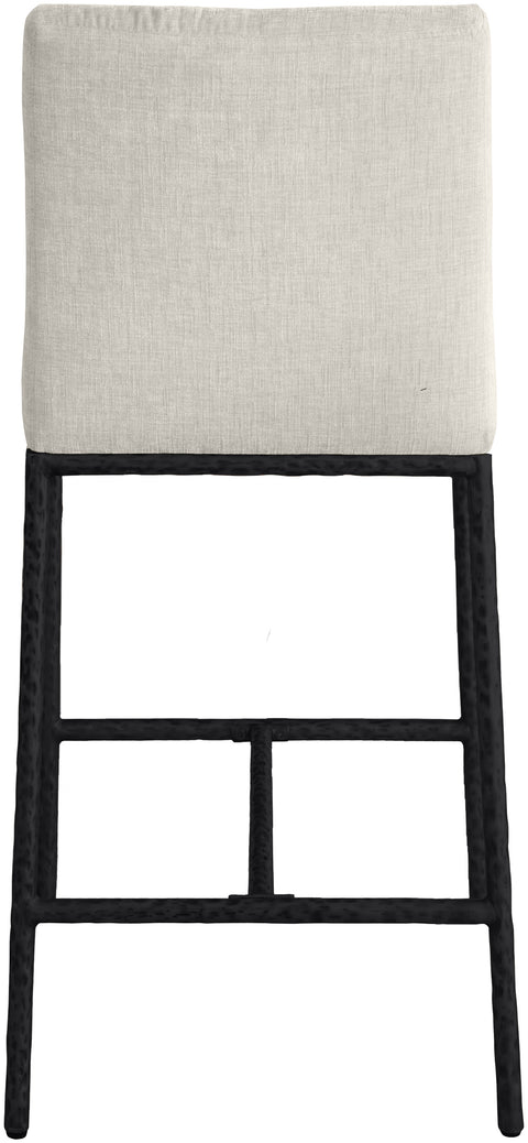Florence Cream Chenille Fabric Upholstered Counter Stool , 2-Piece (Style 1)