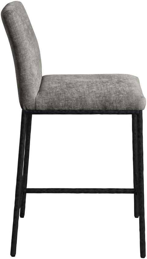 Florence Grey Chenille Fabric Upholstered Counter Stool , 2-Piece (Style 1)