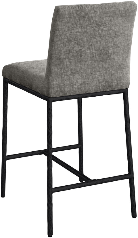 Florence Grey Chenille Fabric Upholstered Counter Stool , 2-Piece (Style 1)