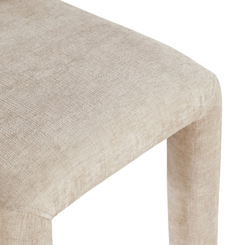 Quinn Beige Chenille Fabric Upholstered Dining Chair, 2-Piece