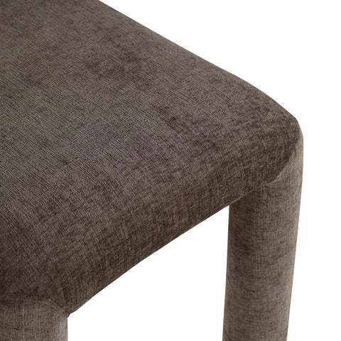 Quinn Brown Chenille Fabric Upholstered Dining Chair, 2-Piece