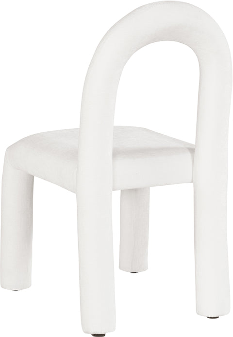 Quinn Cream Chenille Fabric Upholstered Dining Chair, 2-Piece