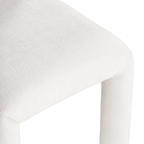 Quinn Cream Chenille Fabric Upholstered Dining Chair, 2-Piece