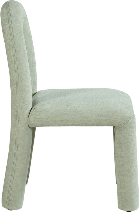 Quinn Mint Chenille Fabric Upholstered Dining Chair, 2-Piece