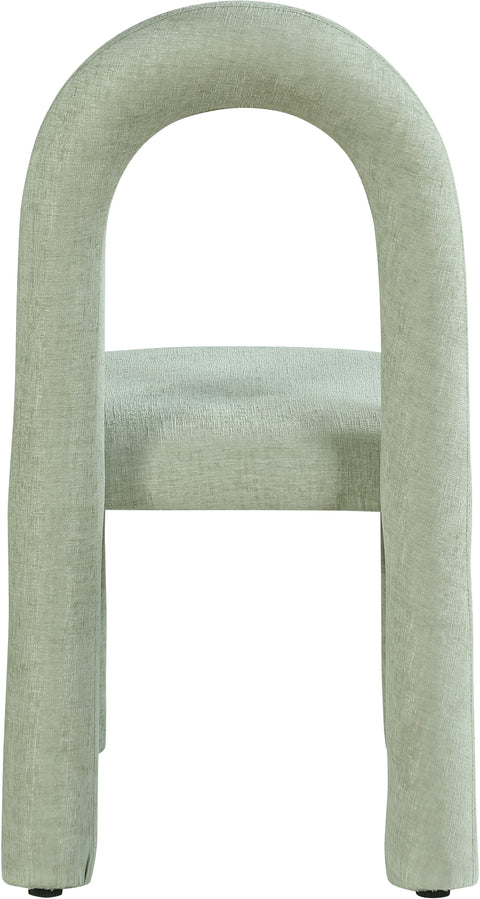 Quinn Mint Chenille Fabric Upholstered Dining Chair, 2-Piece