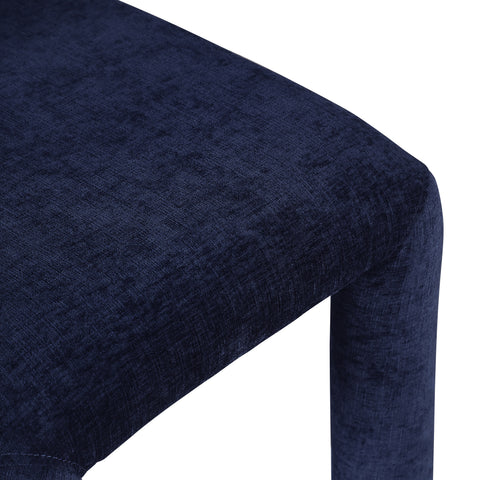 Quinn Navy Chenille Fabric Upholstered Dining Chair, 2-Piece