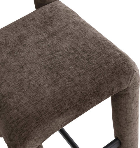 Quinn Brown Chenille Fabric Upholstered Counter Stool, 1 Piece