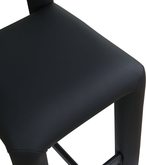 Quinn Black Vegan Leather Upholstered Counter Stool, 1 Piece