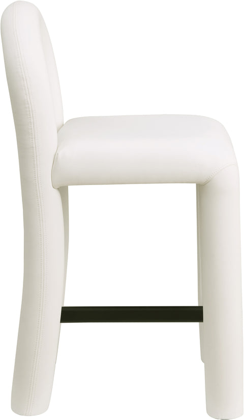 Kira Vegan Leather Upholstered Counter Stool, 1 Piece