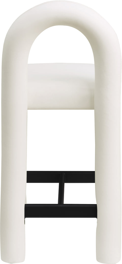 Kira Vegan Leather Upholstered Counter Stool, 1 Piece