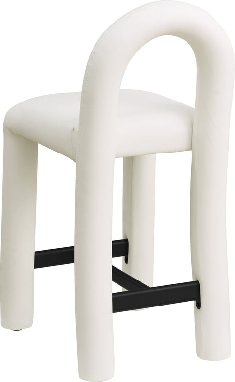Kira Vegan Leather Upholstered Counter Stool, 1 Piece