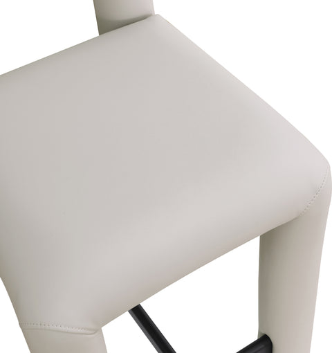 Quinn Taupe Vegan Leather Upholstered Counter Stool, 1 Piece