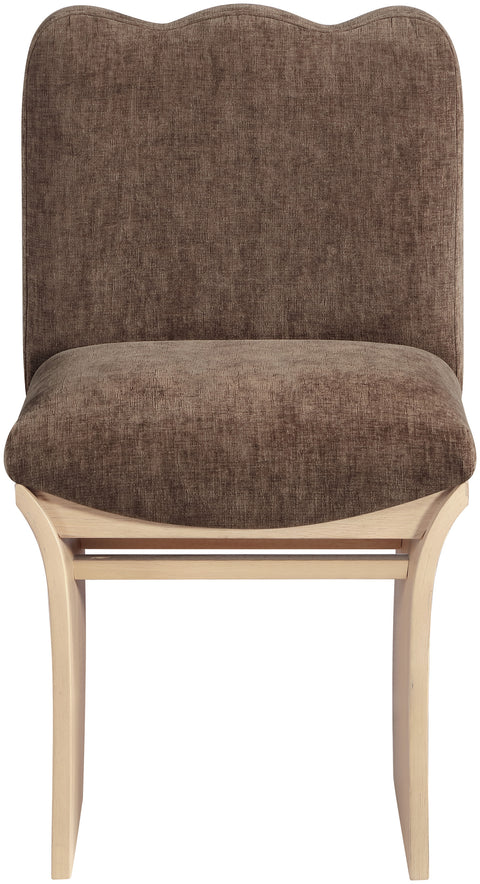 Rowan Brown Chenille Fabric Upholstered Dining Chair, 1 Piece