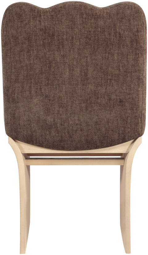 Rowan Brown Chenille Fabric Upholstered Dining Chair, 1 Piece