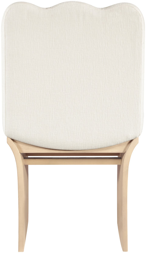 Rowan Cream Chenille Fabric Upholstered Dining Chair , 1 Piece (Style 1)