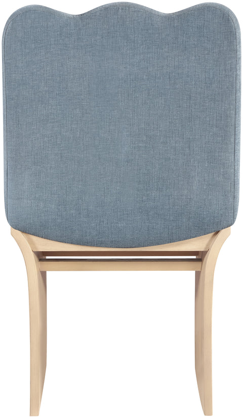 Rowan Blue Light Chenille Fabric Upholstered Dining Chair Light Blue , 1 Piece