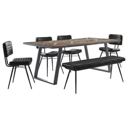 Grimma 6-piece Rectangular Dining Set Sheesham and Espresso