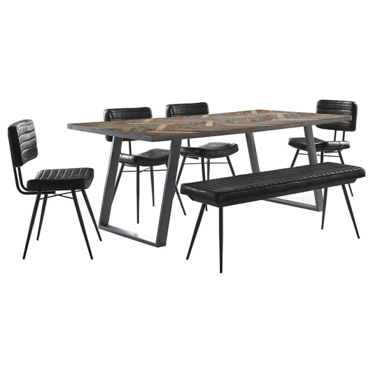 Grimma 6-piece Rectangular Dining Set Sheesham and Espresso