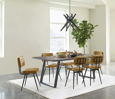 Grimma 7-piece Rectangular Dining Set Sheesham and Camel