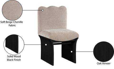 Jessa Chenille Fabric Upholstered Dining Chair, 1 Piece (Configuration 2)