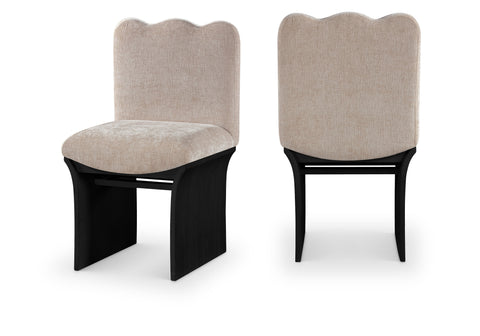 Jessa Chenille Fabric Upholstered Dining Chair, 1 Piece (Configuration 2)