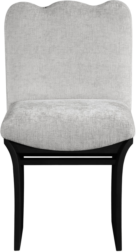 Rowan Grey Chenille Fabric Upholstered Dining Chair, 1 Piece