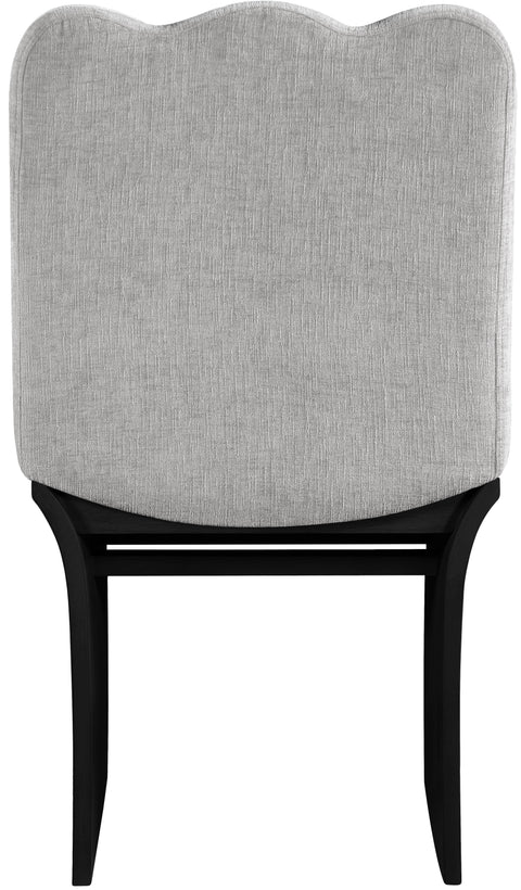 Rowan Grey Chenille Fabric Upholstered Dining Chair, 1 Piece