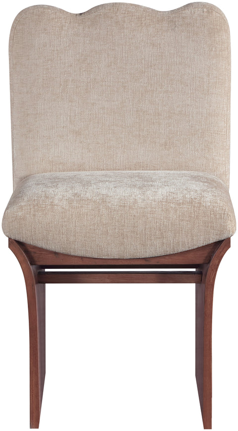Rowan Beige Chenille Fabric Upholstered Dining Chair , 1 Piece (Style 2)