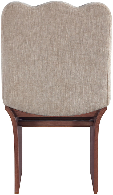 Rowan Beige Chenille Fabric Upholstered Dining Chair , 1 Piece (Style 2)