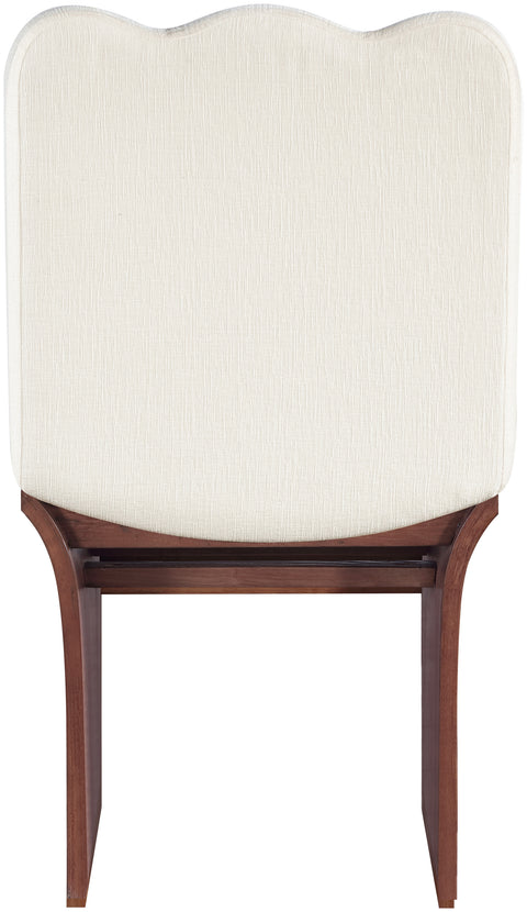 Rowan Cream Chenille Fabric Upholstered Dining Chair , 1 Piece (Style 3)
