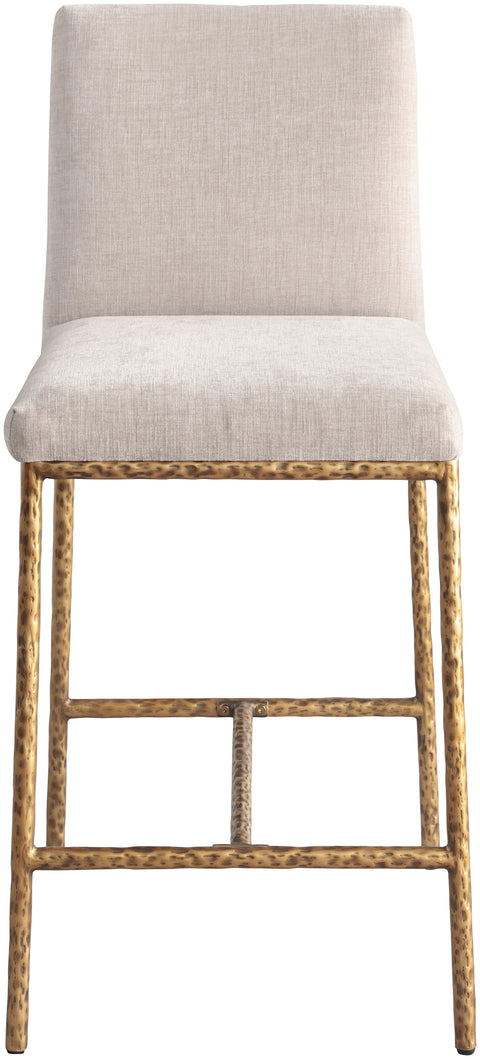 Florence Beige Chenille Fabric Upholstered Counter Stool , 2-Piece (Style 2)